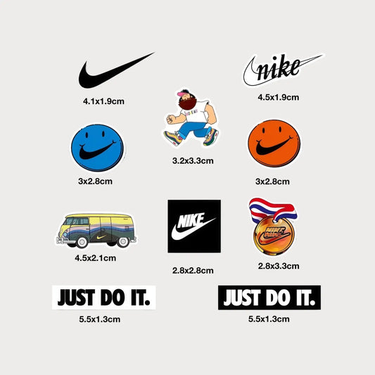 Lot de 10 Mini Autocollants Stickers Nike Sean Wotherspoon Vinyl Patchattaq
