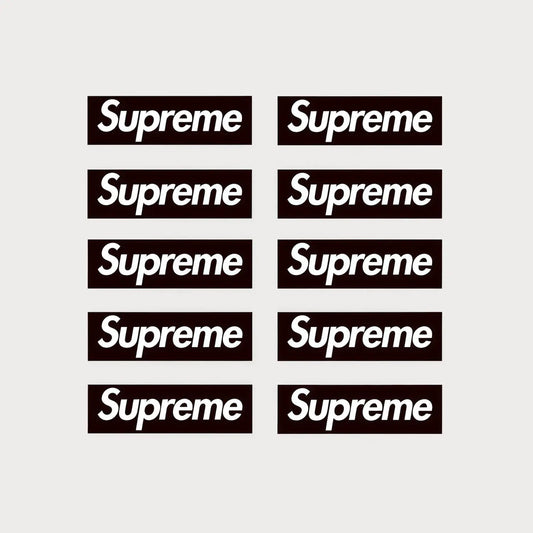 Lot de 10 Mini Autocollants Stickers Supreme Box Logo Vinyl Waterproof Patchattaq