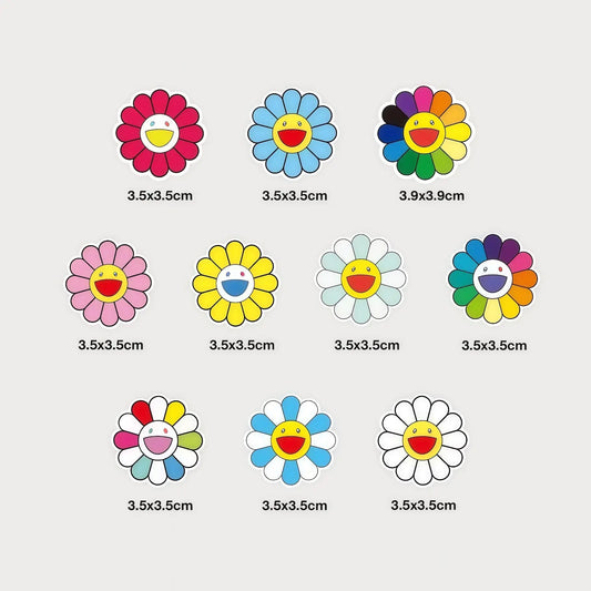 Lot de 10 Mini Autocollant Stickers Takashi Murakami Vinyle Waterproof Patchattaq