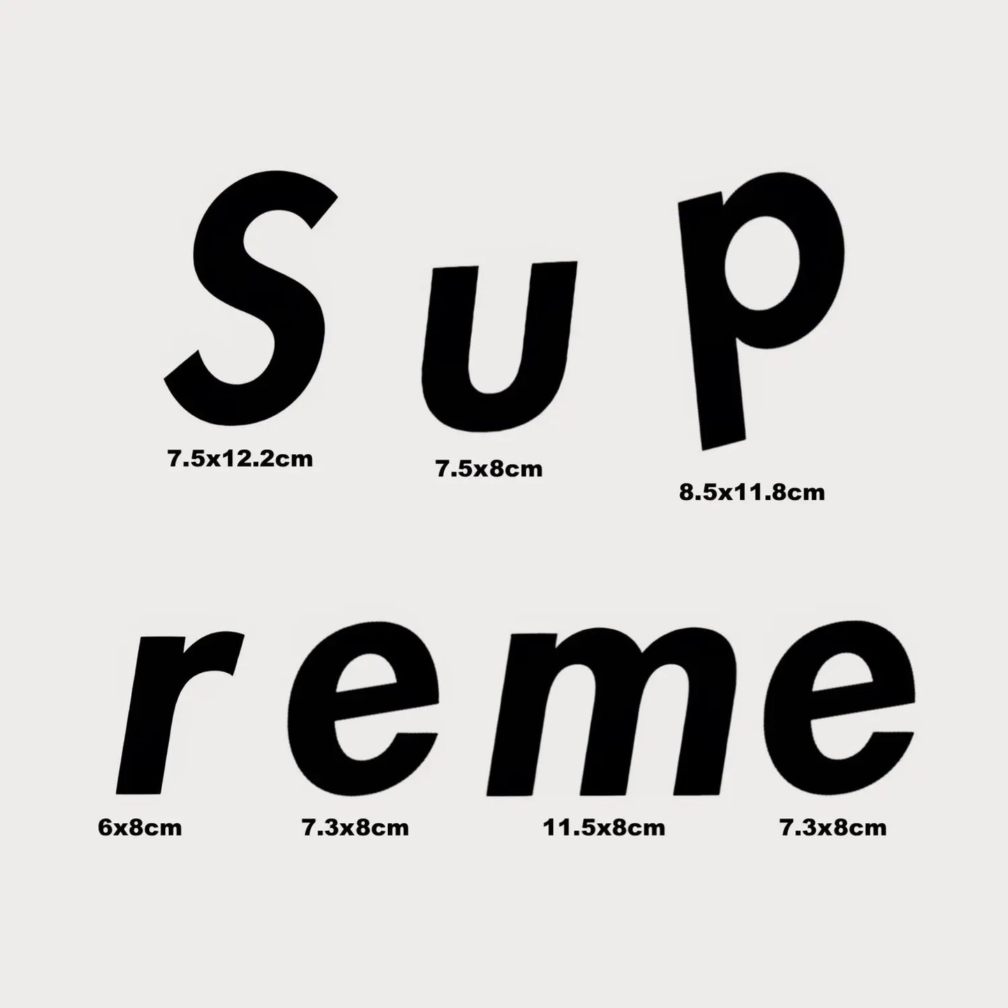 Lot de 7 Autocollants Stickers Supreme Vinyle Waterproof Patchattaq