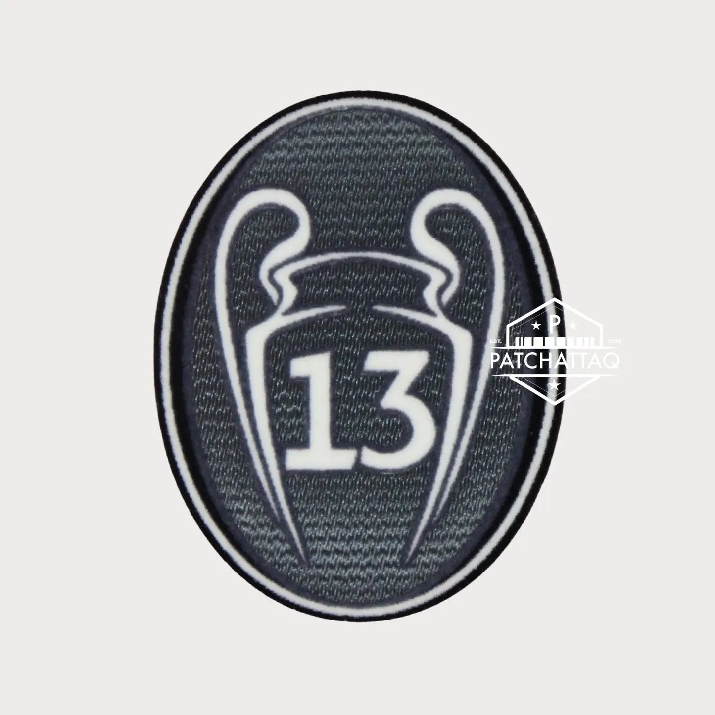 Patch Thermocollant UEFA Champions League Badge of Honour 13 Gris Foncé Patchattaq