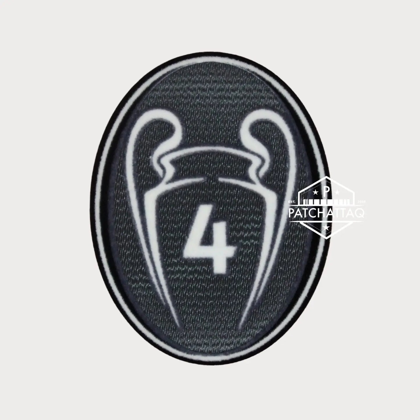 Patch Thermocollant UEFA Champions League Badge of Honour 4 Gris Foncé Patchattaq