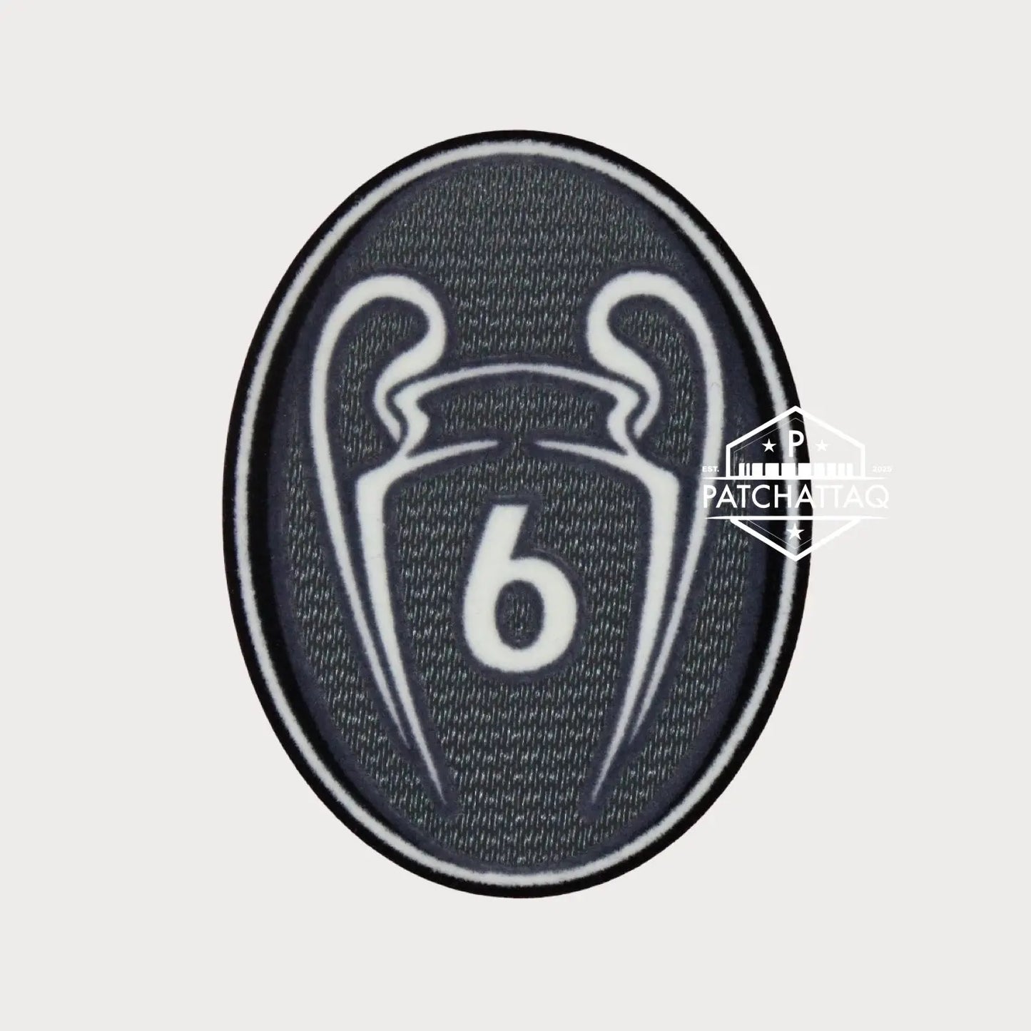 Patch Thermocollant UEFA Champions League Badge of Honour 6 Gris Foncé Patchattaq