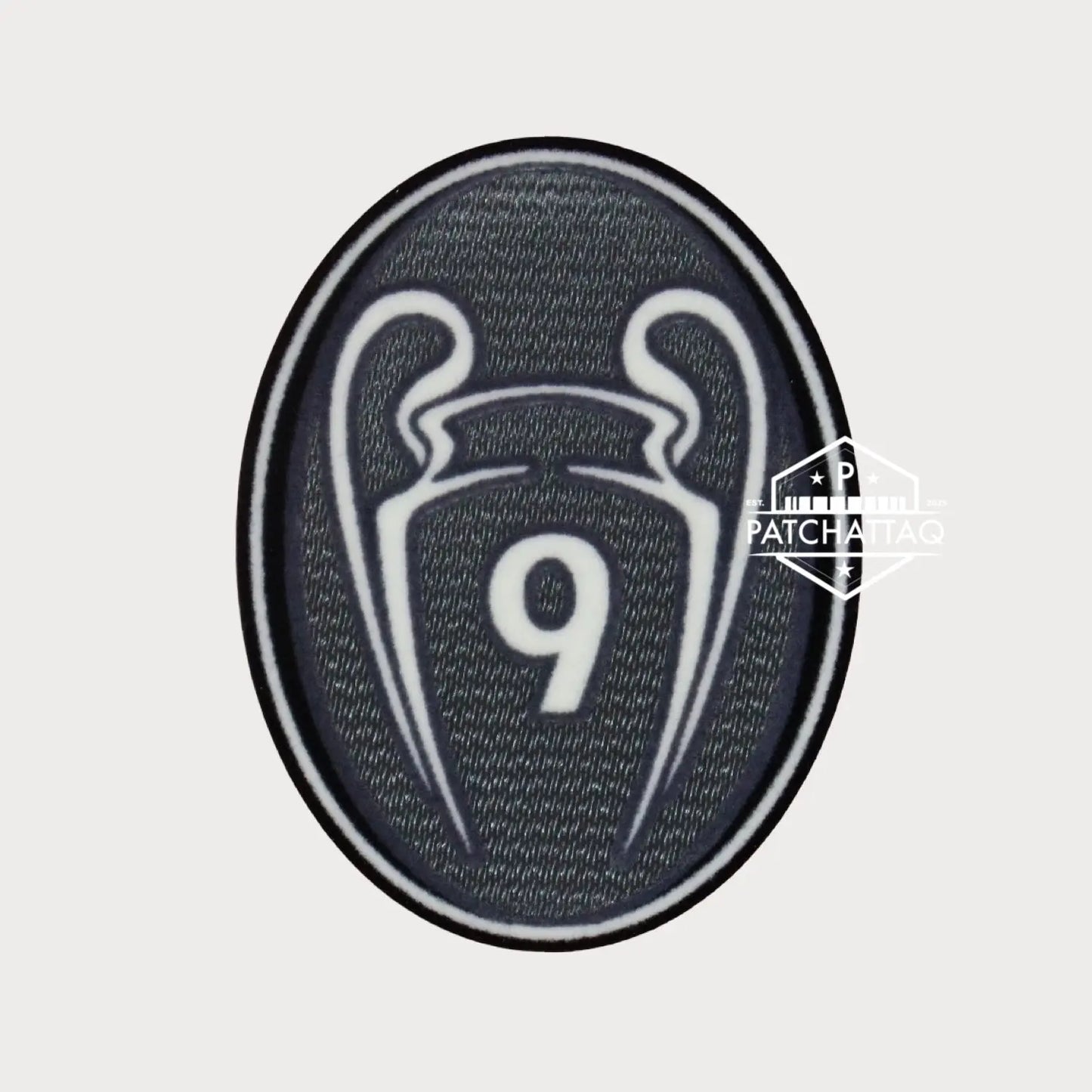 Patch Thermocollant UEFA Champions League Badge of Honour 9 Gris Foncé Patchattaq
