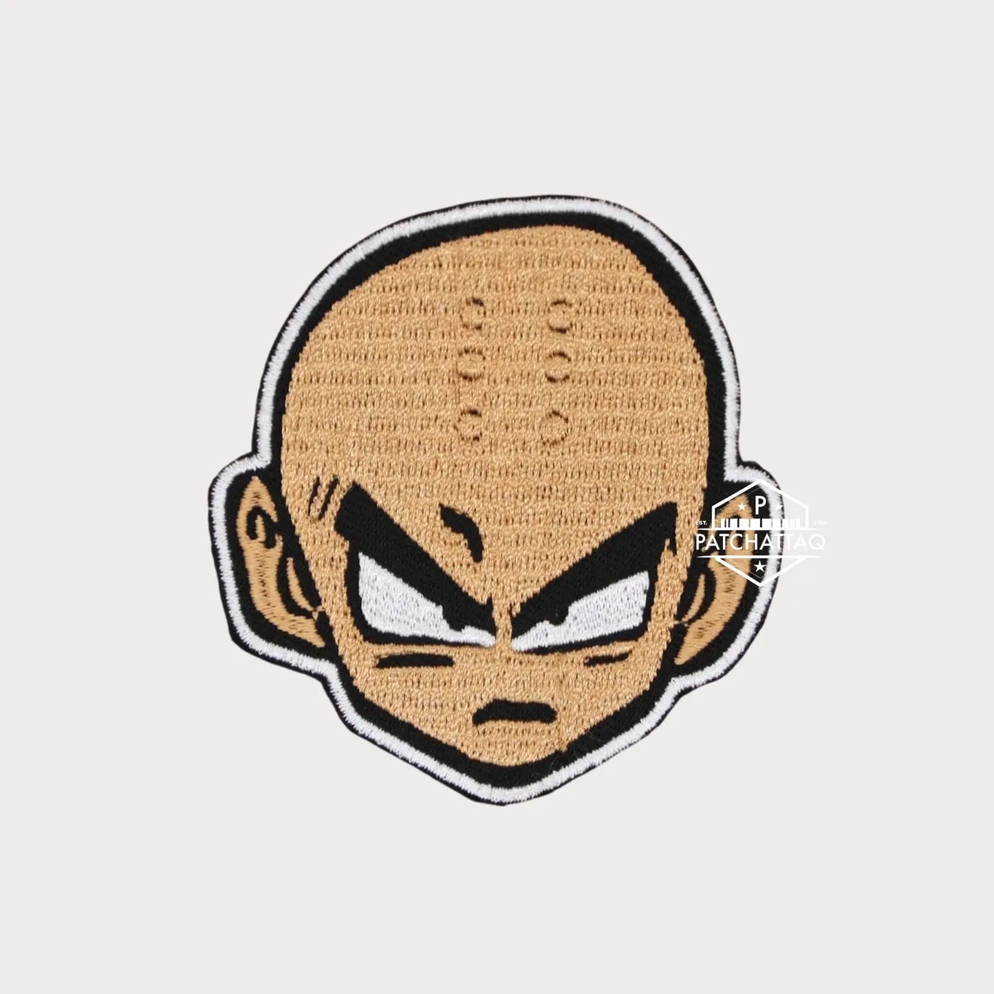 Patch Thermocollant Krilin Dragon Ball Z Tissage Précis Haute Qualité Patchattaq