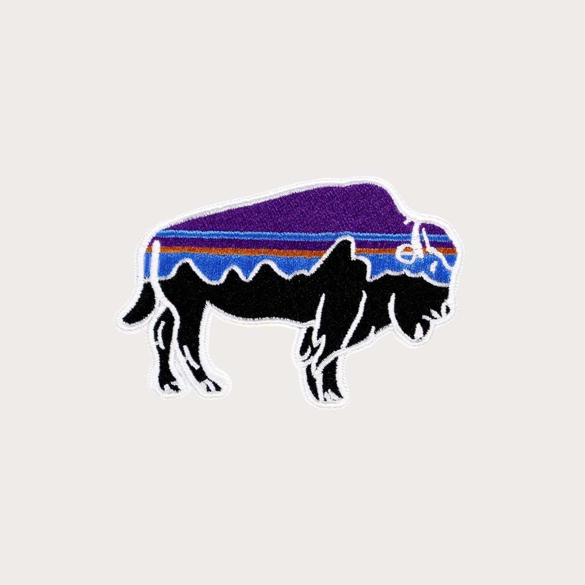 Patch Thermocollant Patagonia Bison Broderie Précise Haute Qualité