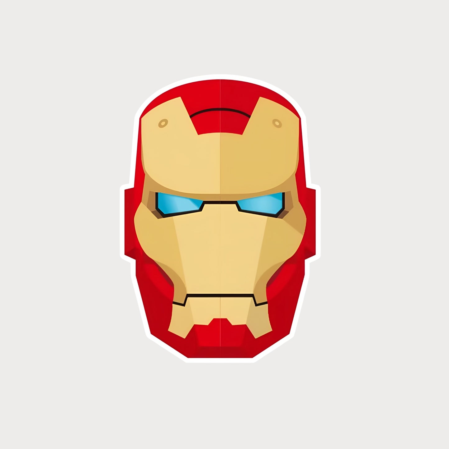 Autocollant Sticker Marvel Iron Man Mask Vinyle Waterproof