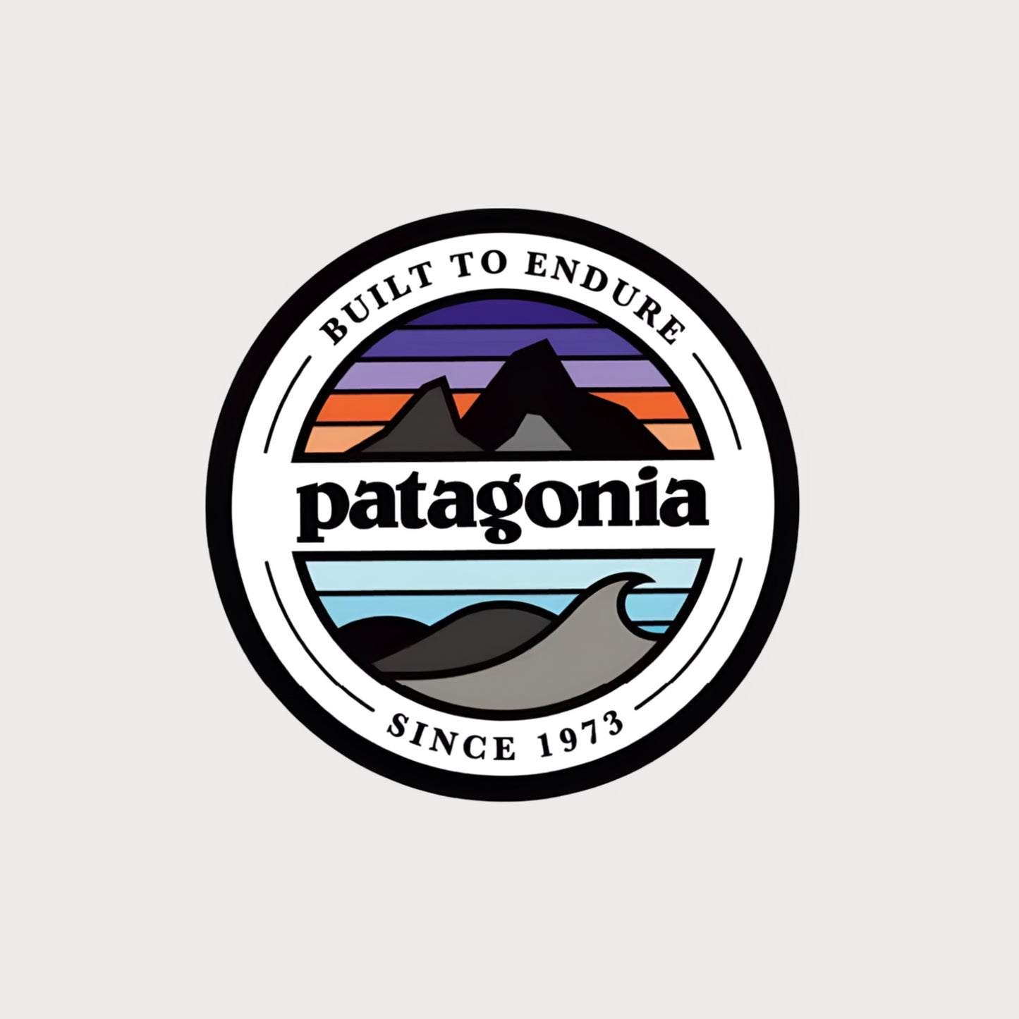 Autocollant Sticker Patagonia Built To Endure Vinyle Waterproof v1