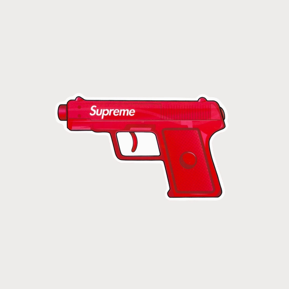 Autocollant Sticker Supreme Pistolet à Eau Vinyle Waterproof