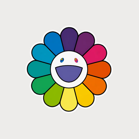 Autocollant Stickers Takashi Murakami Rainbow Flower Vinyle Waterproof