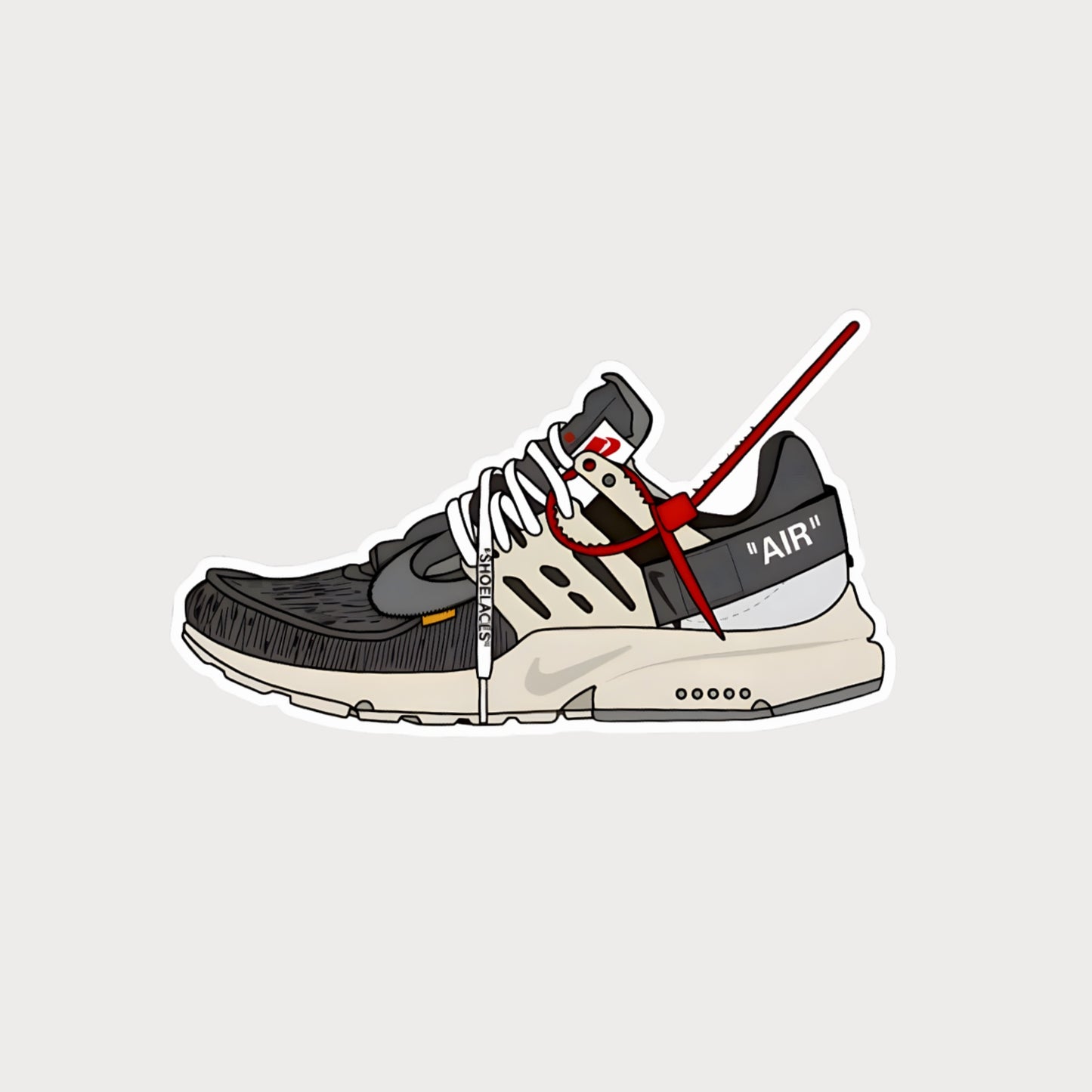 Autocollant Sticker Off-White Nike Air Presto The Ten Vinyl Waterproof