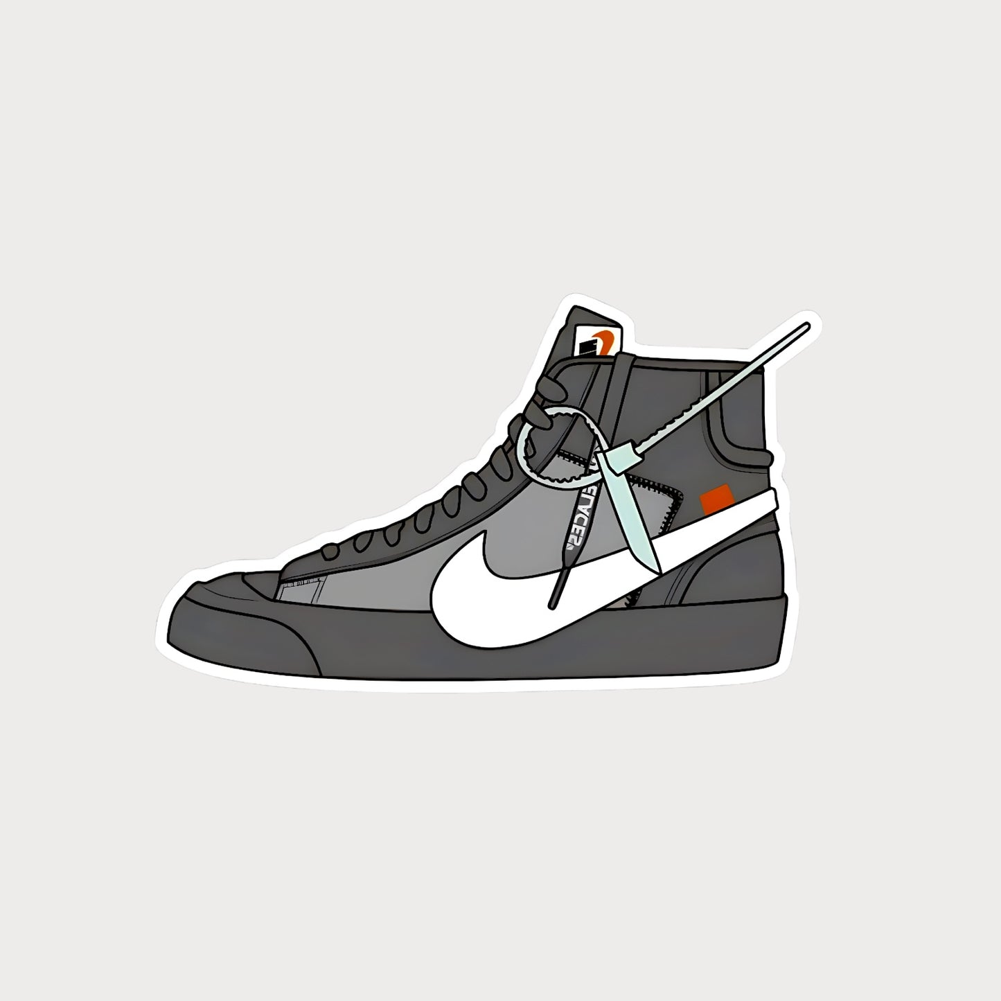 Autocollant Sticker Off-White Nike Blazer Grim Reaper Vinyl Waterproof