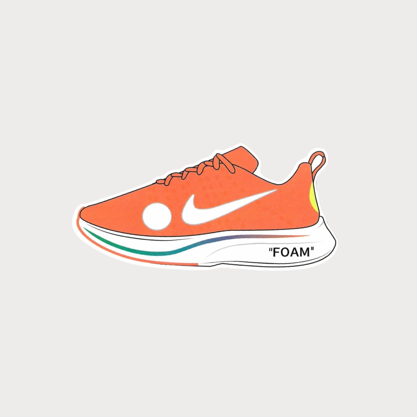 Autocollant Sticker Off-White Nike Zoom Fly Mercurial Vinyl Waterproof