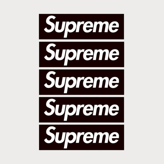 Lot de 5 Stickers SUPREME Box Logo Vinyle Premium Waterproof