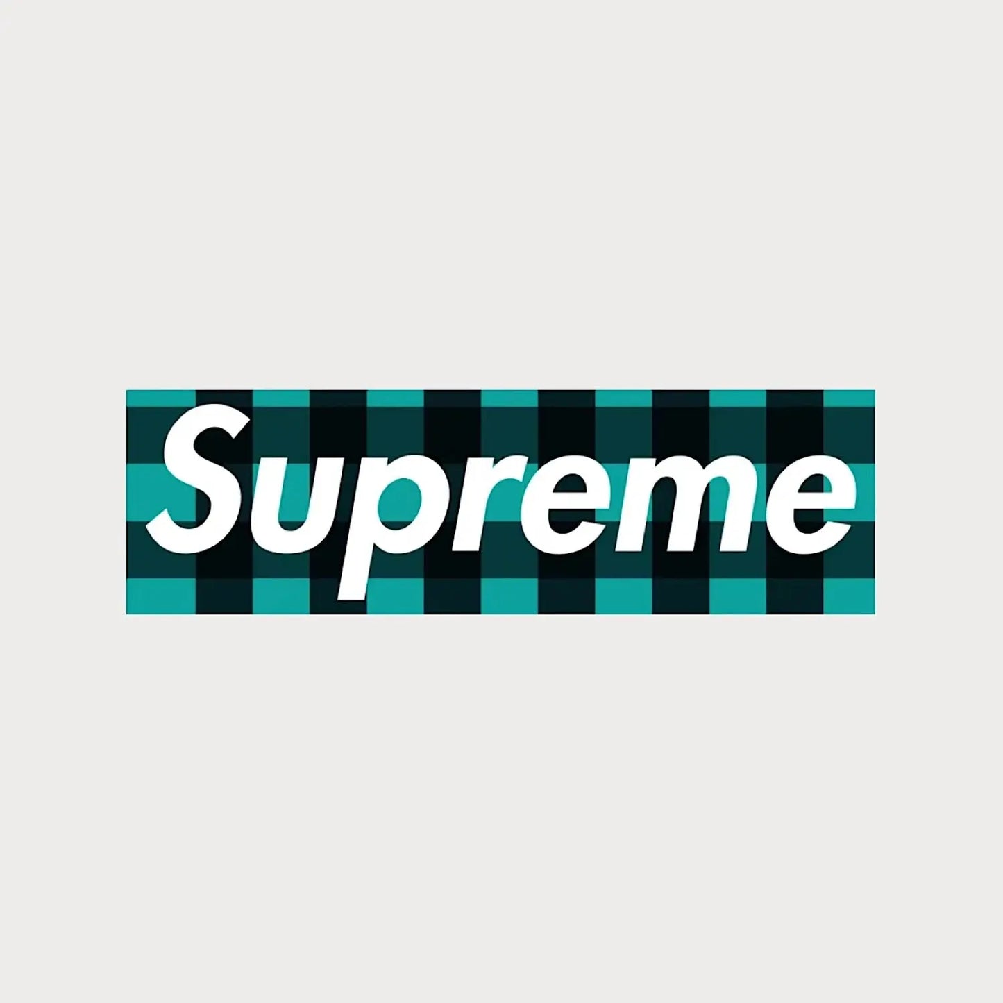 Autocollants Stickers Supreme Buffalo Plaid Box Logo Vinyle Waterproof Patchattaq