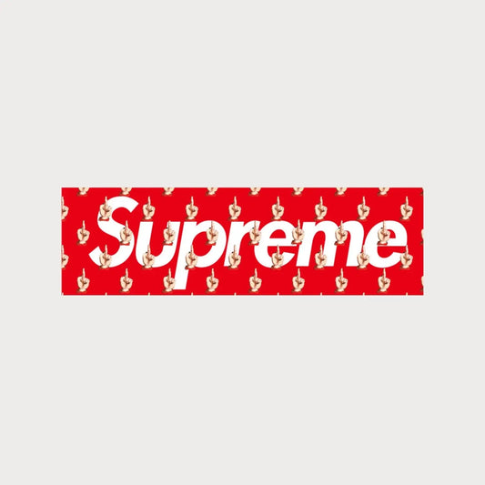 Autocollants Stickers Supreme Undercover Middle Finger Box Logo Patchattaq
