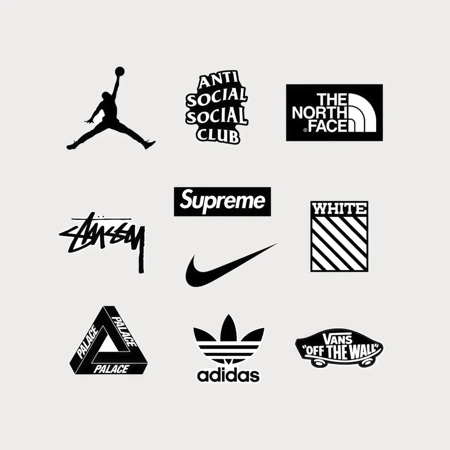 Lot de 10 Mini Autocollants Stickers Jordan Supreme Vinyle Waterproof Patchattaq