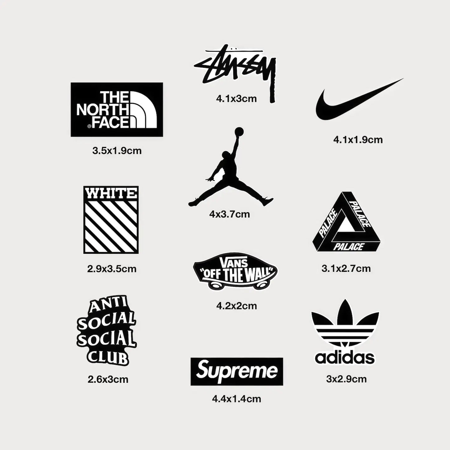 Lot de 10 Mini Autocollants Stickers Jordan Supreme Vinyle Waterproof Patchattaq