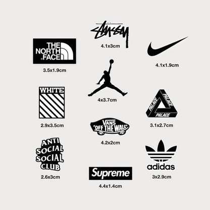 Lot de 10 Mini Autocollants Stickers Jordan Supreme Vinyle Waterproof Patchattaq