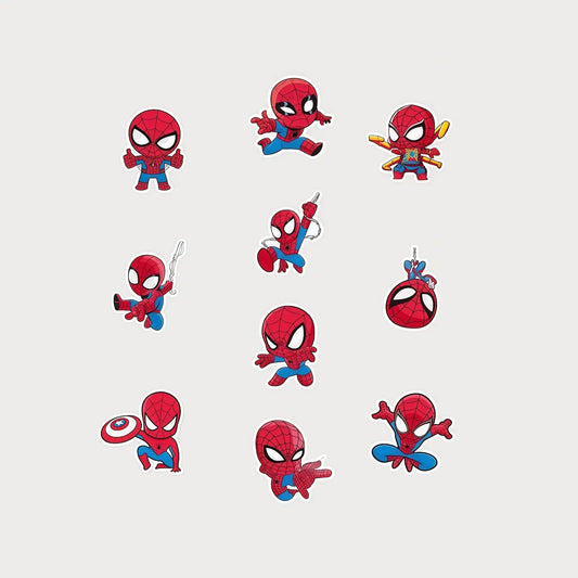 Lot de 10 Mini Autocollant Stickers Spiderman Vinyle Waterproof Patchattaq