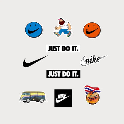 Lot de 10 Mini Autocollants Stickers Nike Sean Wotherspoon Vinyl Patchattaq