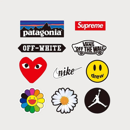 Lot de 10 Mini Autocollants Stickers Streetwear Vinyle Waterproof Patchattaq
