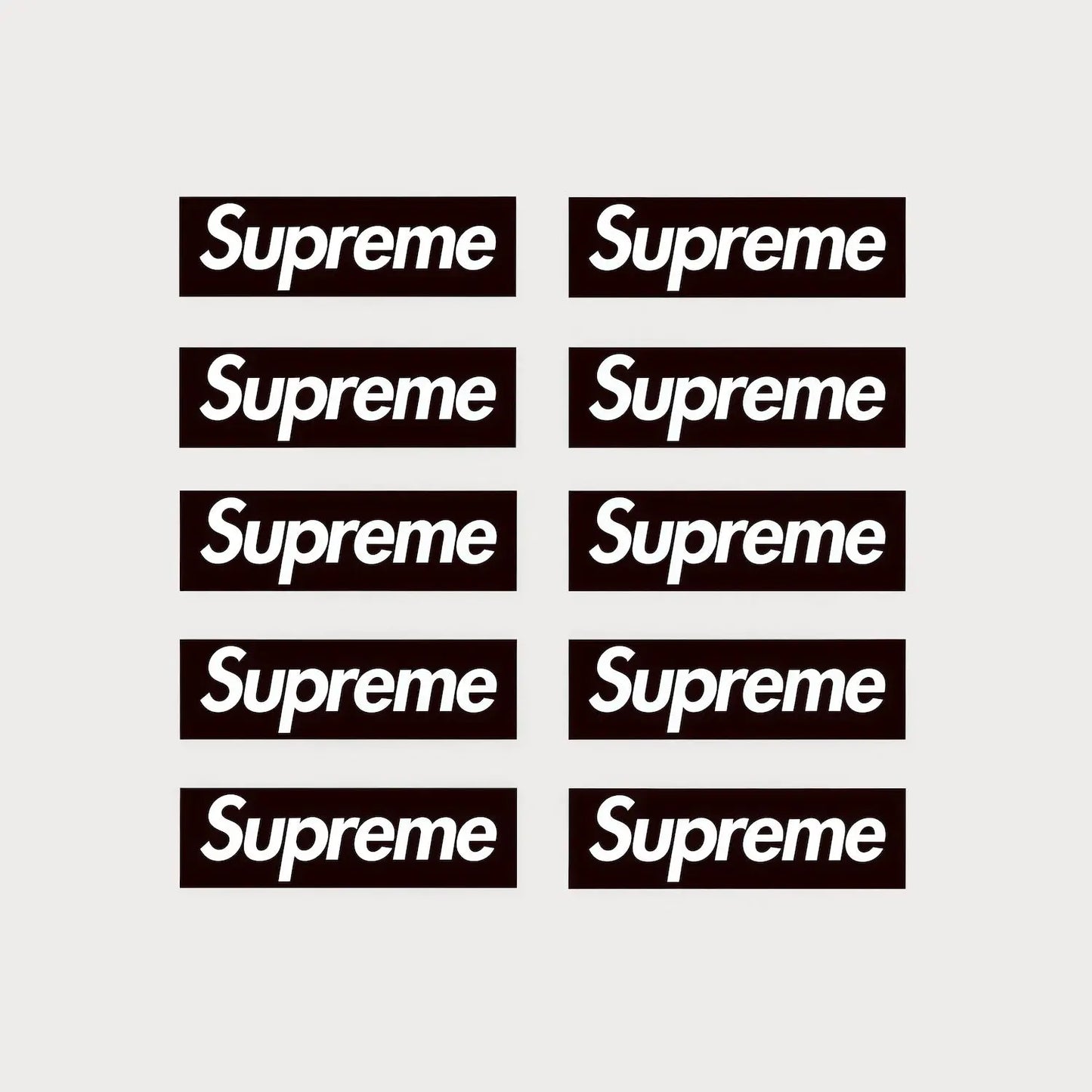 Lot de 10 Mini Autocollants Stickers Supreme Box Logo Vinyl Waterproof Patchattaq