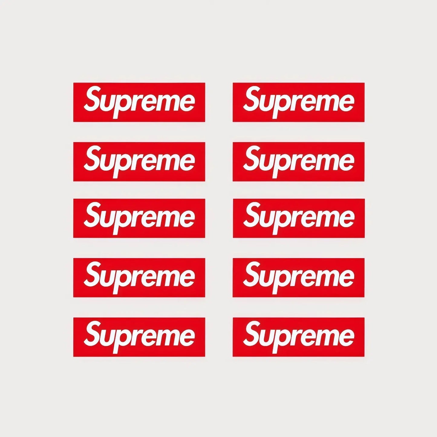 Lot de 10 Mini Autocollants Stickers Supreme Box Logo Vinyl Waterproof Patchattaq