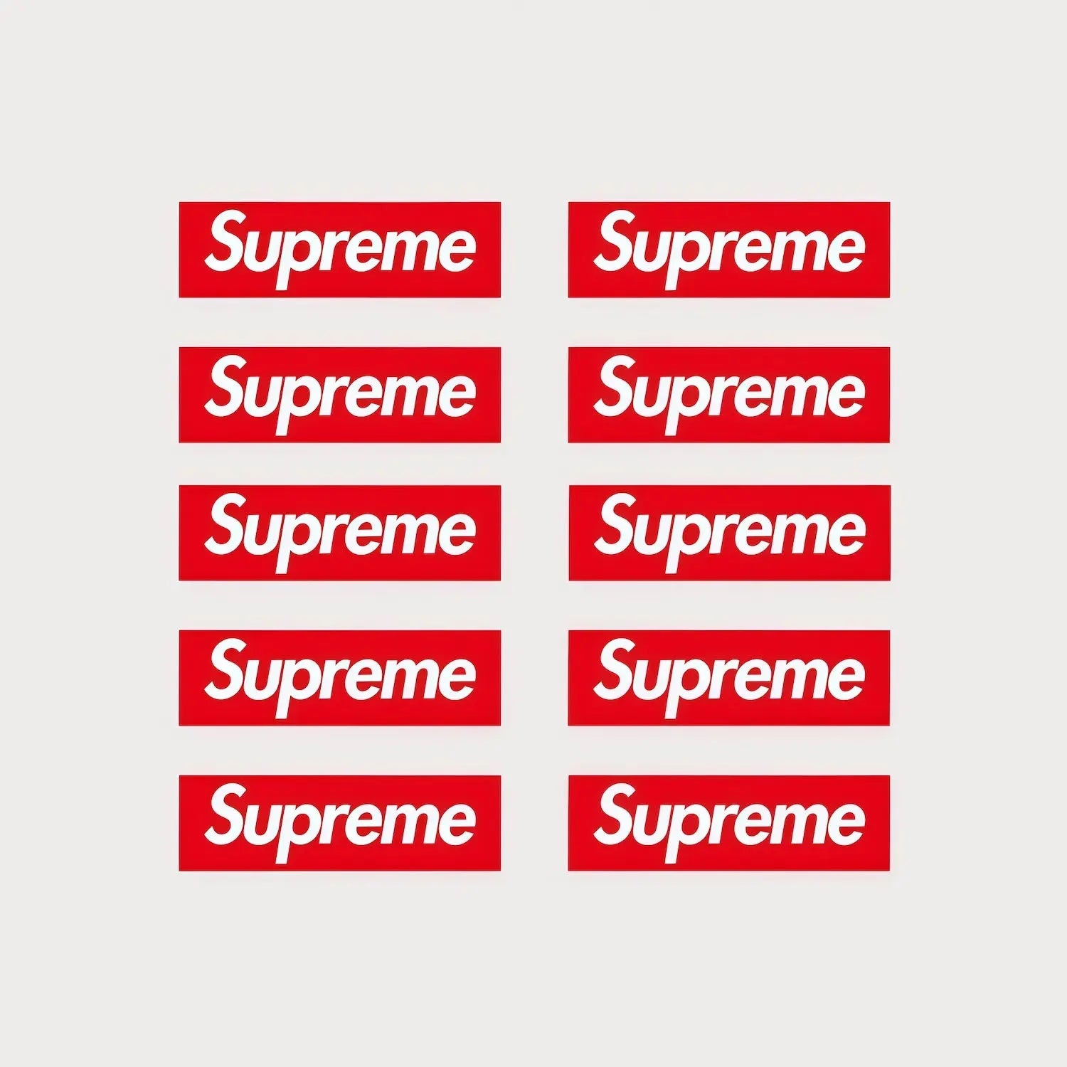 Lot de 10 Mini Autocollants Stickers Supreme Box Logo Vinyl Waterproof Patchattaq