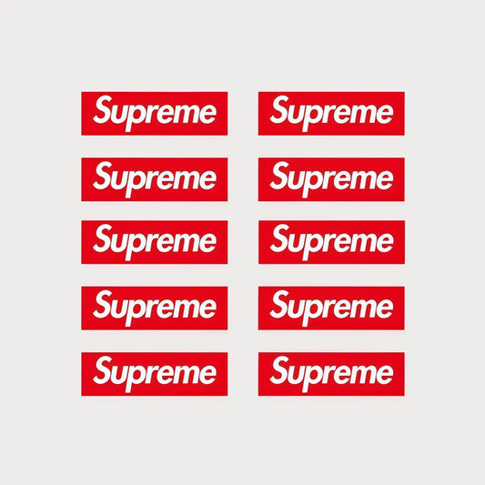 Lot de 10 Mini Autocollants Stickers Supreme Box Logo Vinyl Waterproof Patchattaq