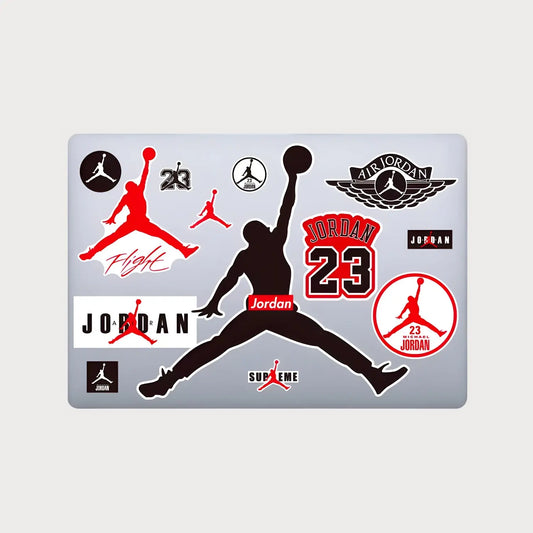 Lot de 10 Stickers Autocollants Jordan Vinyle Waterproof Patchattaq