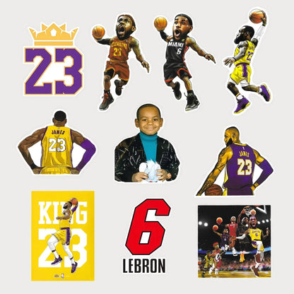 Lot de 10 Autocollants Stickers LeBron James Vinyle Waterproof Patchattaq