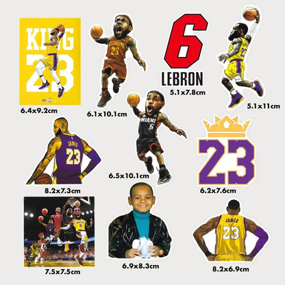 Lot de 10 Autocollants Stickers LeBron James Vinyle Waterproof Patchattaq