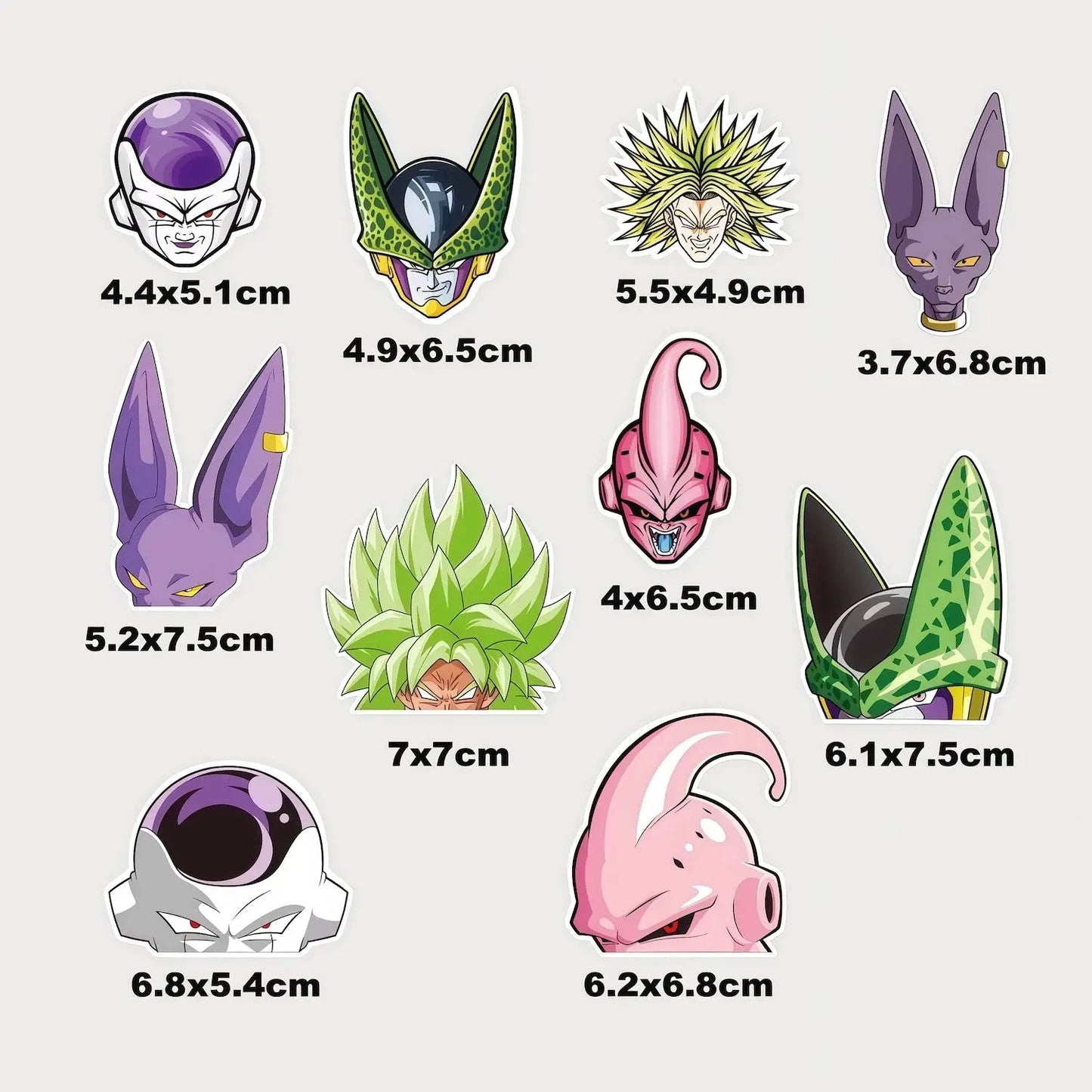 Lot de 10 Autocollants Stickers Dragon Ball Z Vinyle Waterproof Patchattaq