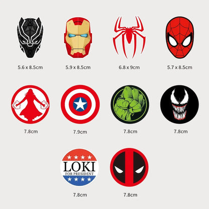 Lot de 10 Autocollants Stickers Marvel Avengers Vinyle Waterproof Patchattaq