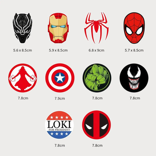Lot de 10 Autocollants Stickers Marvel Avengers Vinyle Waterproof Patchattaq