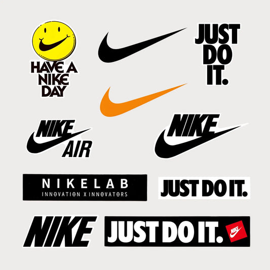 Lot de 10 Stickers Autocollants Nike Just Do It Vinyle Waterproof Patchattaq