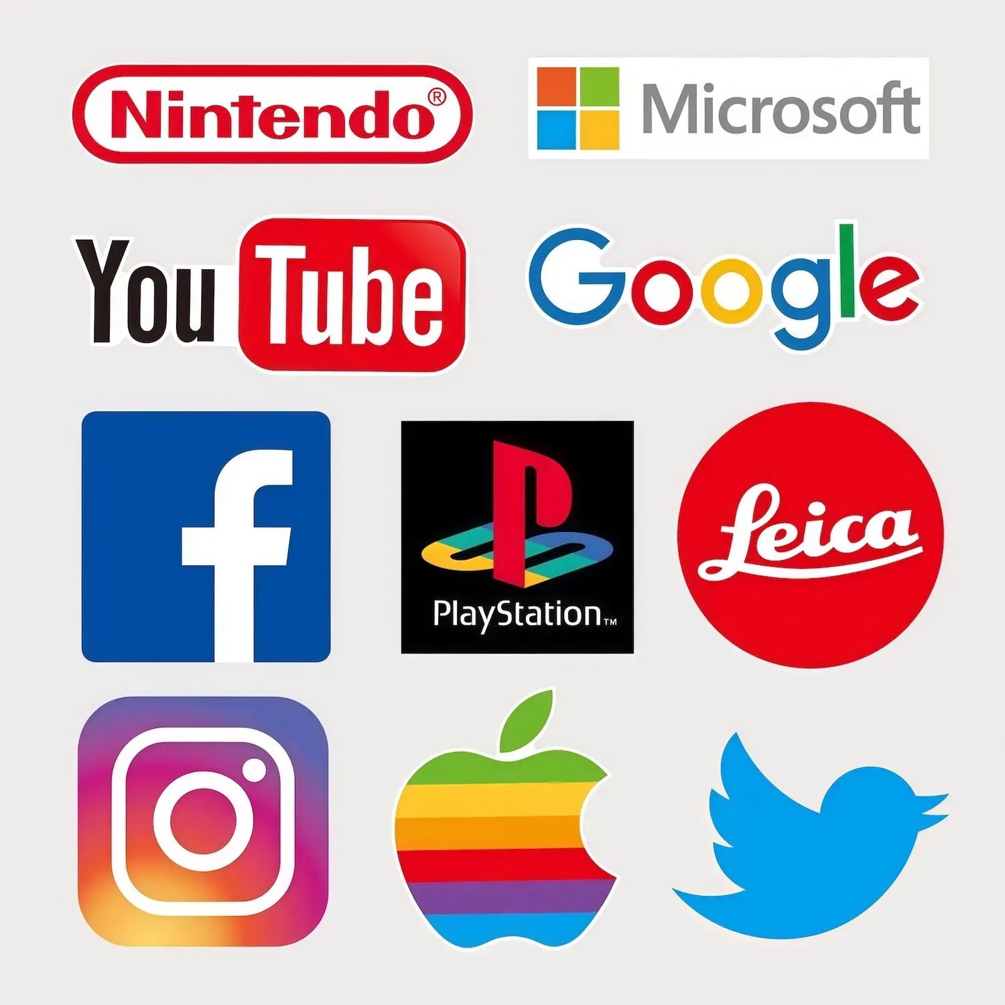 Lot de 10 Autocollants Stickers Reseaux Sociaux Vinyle Waterproof Patchattaq