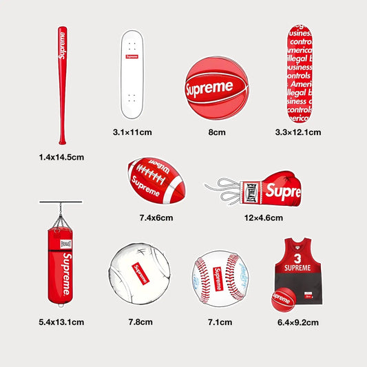 Lot de 10 Autocollants Stickers Supreme Pack Sport Vinyle Waterproof Patchattaq