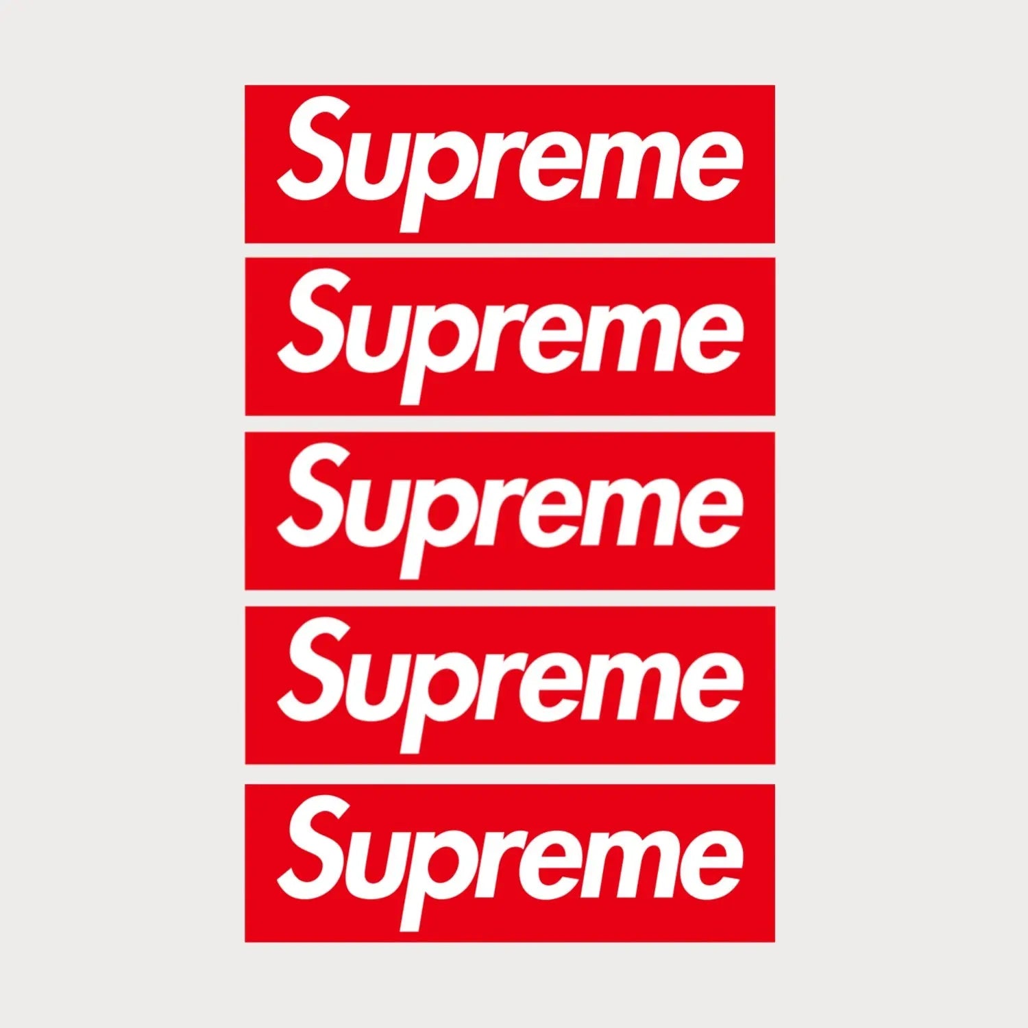 Lot de 5 Stickers Autocollants Supreme Box Logo Vinyle Waterproof Patchattaq