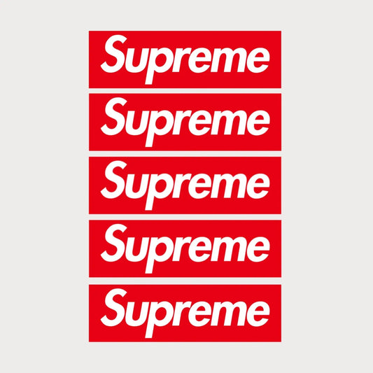 Lot de 5 Stickers Autocollants Supreme Box Logo Vinyle Waterproof Patchattaq