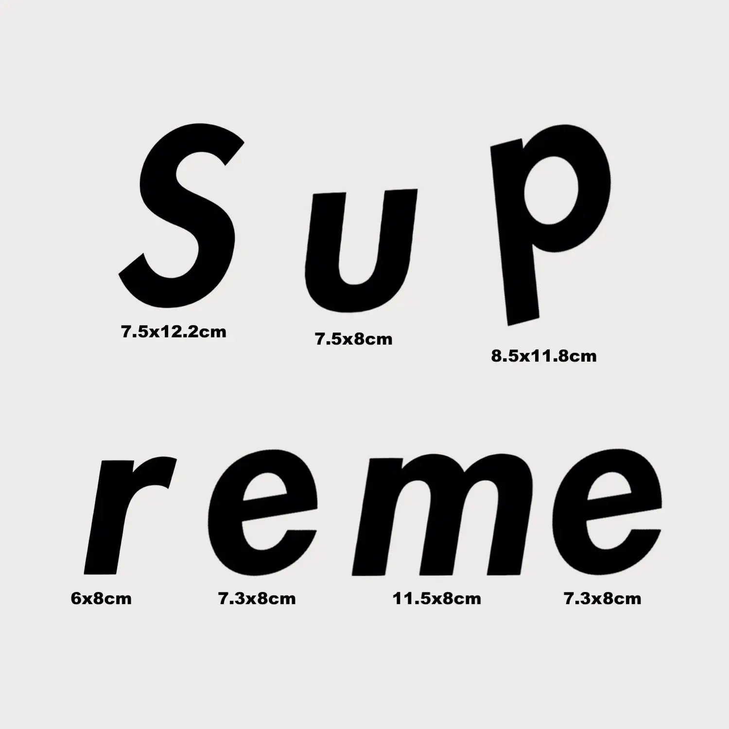 Lot de 7 Autocollants Stickers Supreme Vinyle Waterproof Patchattaq