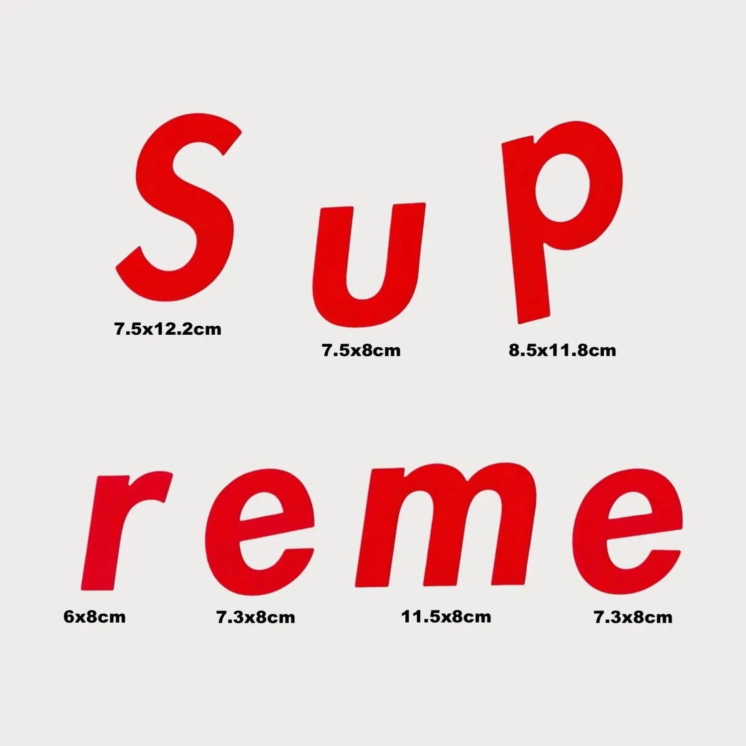 Lot de 7 Autocollants Stickers Supreme Vinyle Waterproof Patchattaq