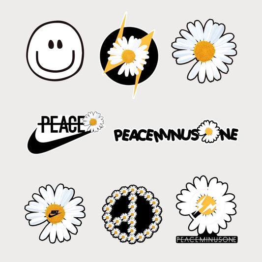 Lot de 8 Stickers Autocollants G-Dragon Nike Vinyle Waterproof Patchattaq