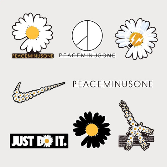 Lot de 8 Stickers Autocollant G-Dragon PEACEMINUSONE Vinyle Waterproof Patchattaq