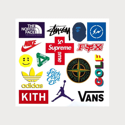 Mini Autocollants Stickers Streetwear Nike Supreme Vinyle Waterproof Patchattaq