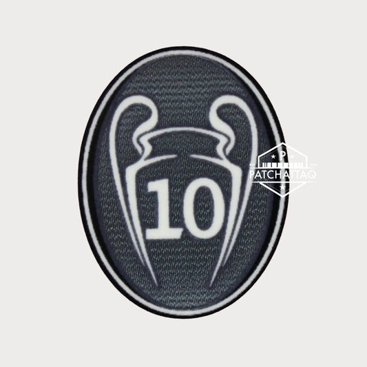 Patch Thermocollant UEFA Champions League Badge of Honour 10 Gris Foncé Patchattaq