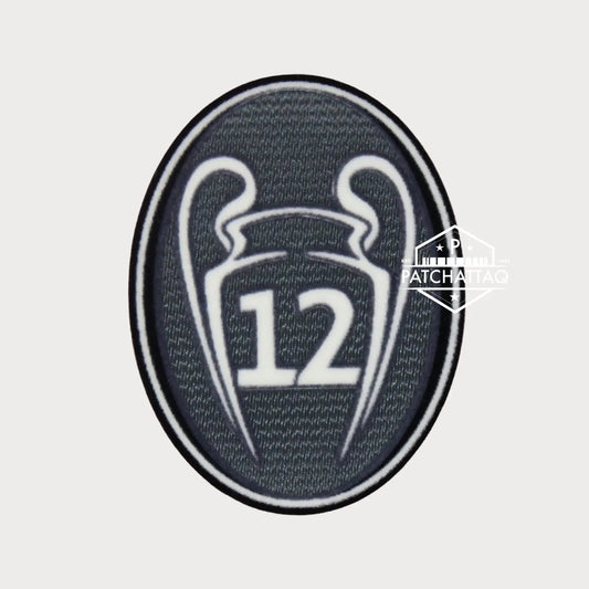 Patch Thermocollant UEFA Champions League Badge of Honour 12 Gris Foncé Patchattaq