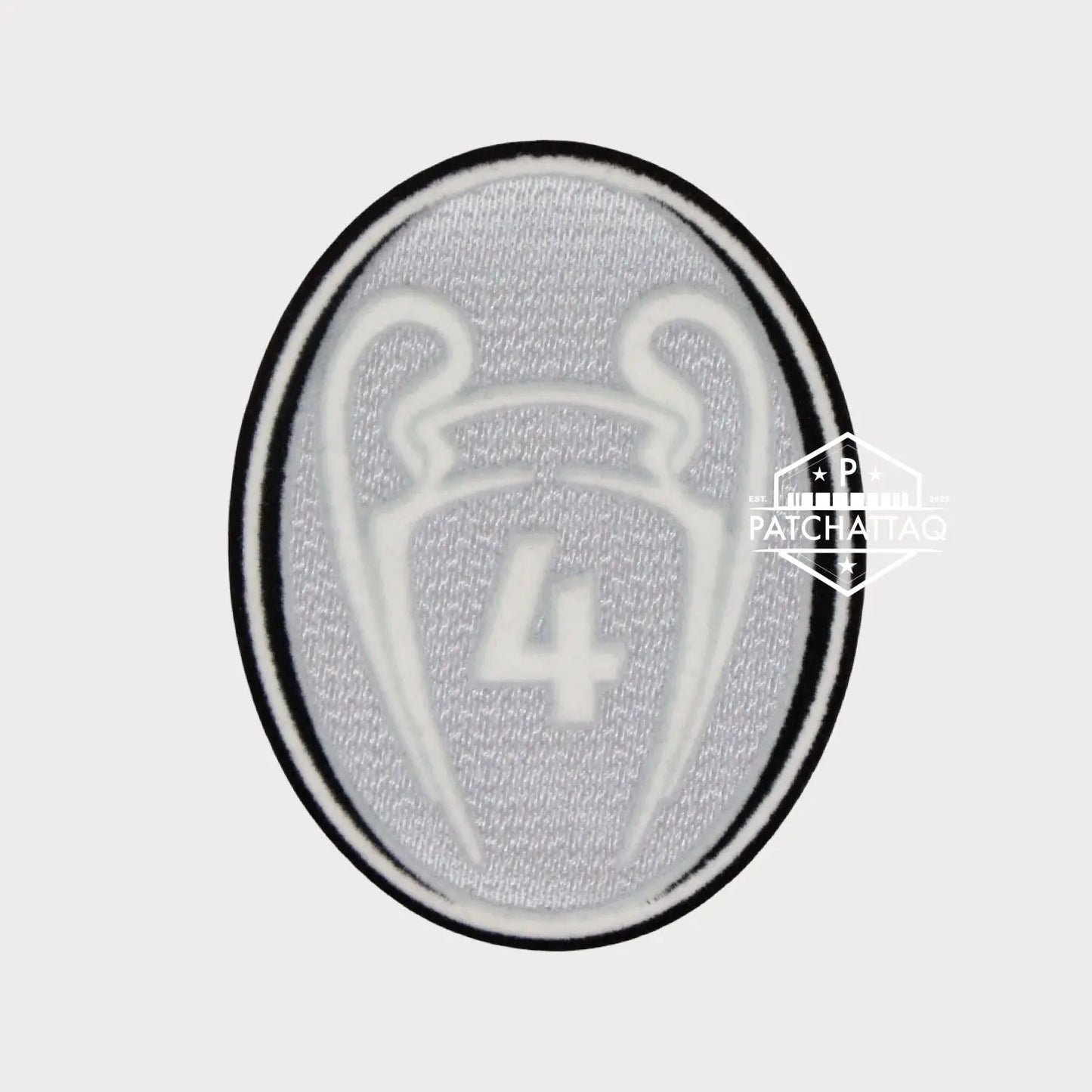 Patch Thermocollant UEFA Champions League Badge of Honour 4 Gris Clair Patchattaq
