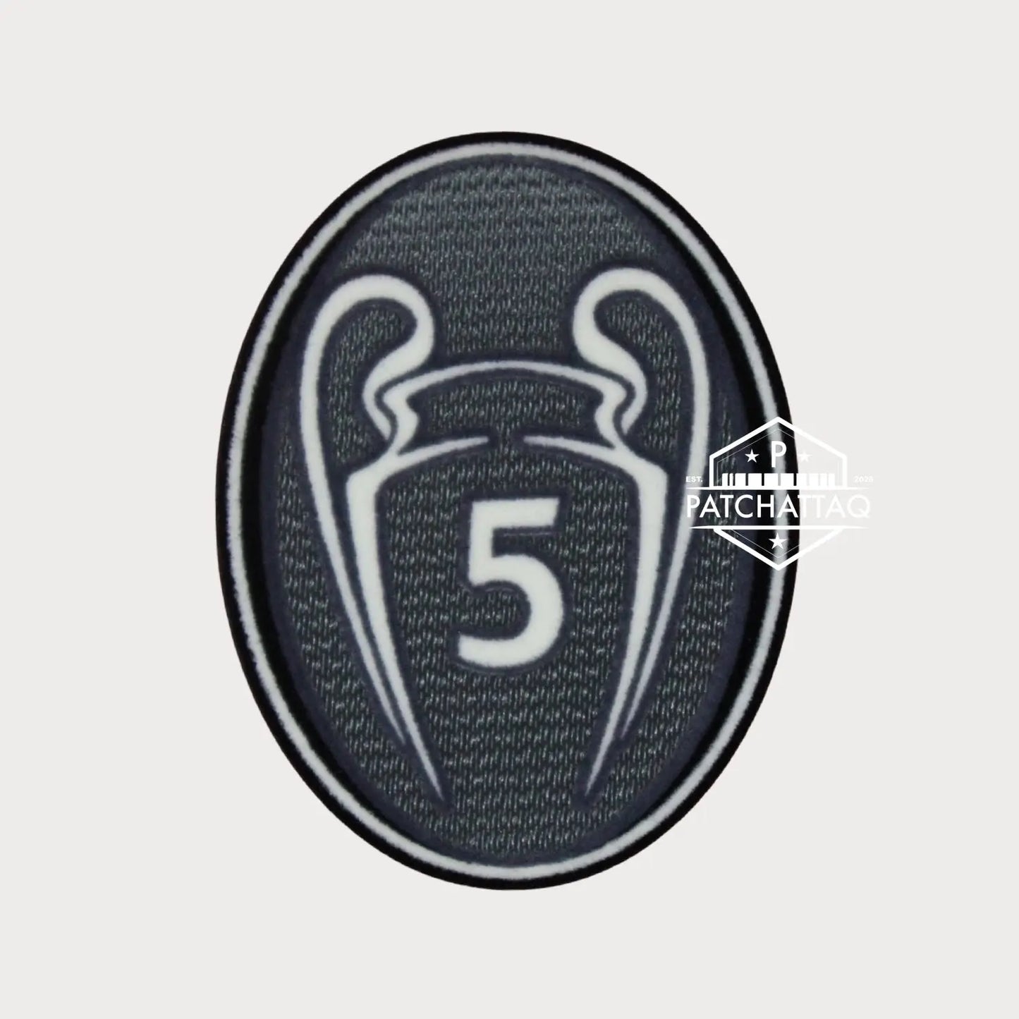 Patch Thermocollant UEFA Champions League Badge of Honour 5 Gris Foncé Patchattaq